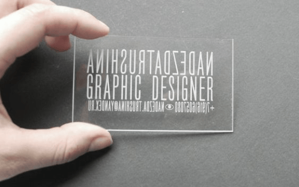 Transparent Business card