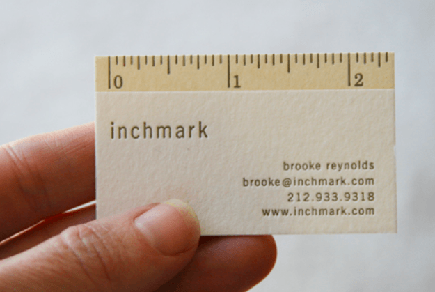 scale visiting card