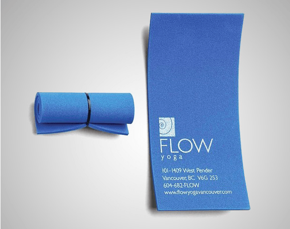 Yoga mat business card