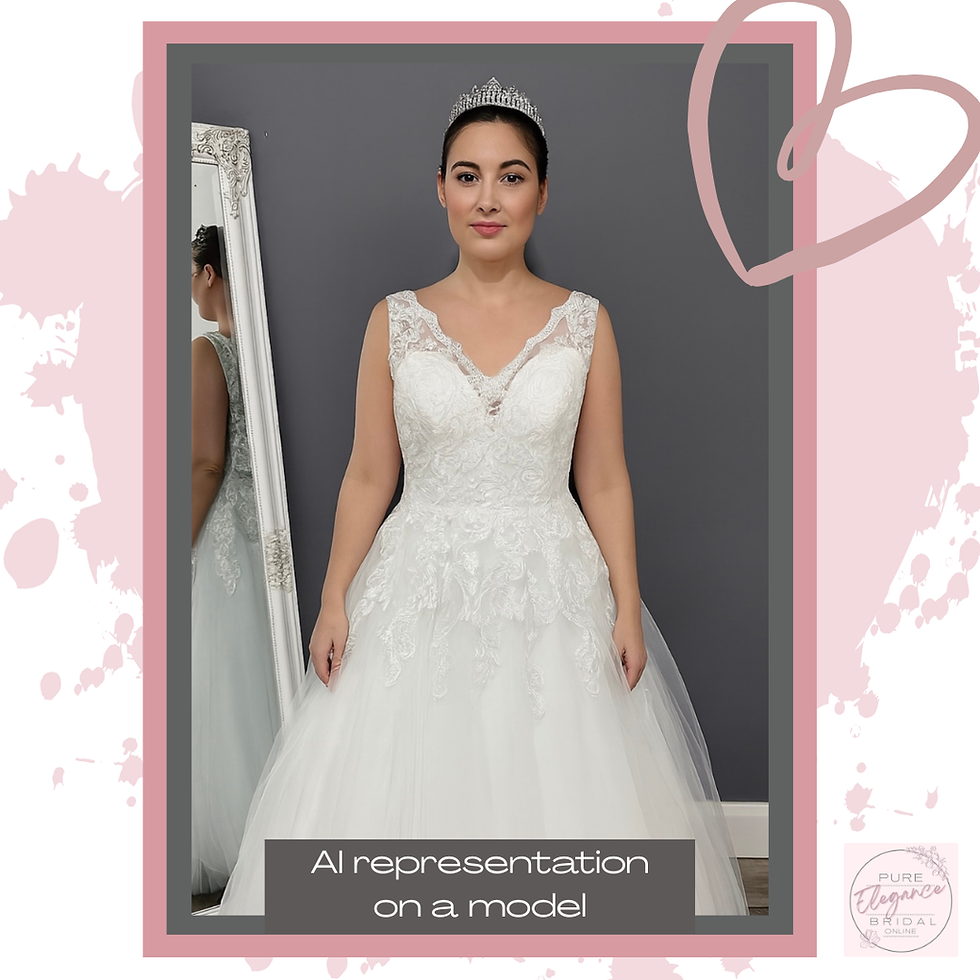 Thumbnail: Size 20/22 ‘Elsie’ Ivory Lace Wedding Dress with Deep V Back