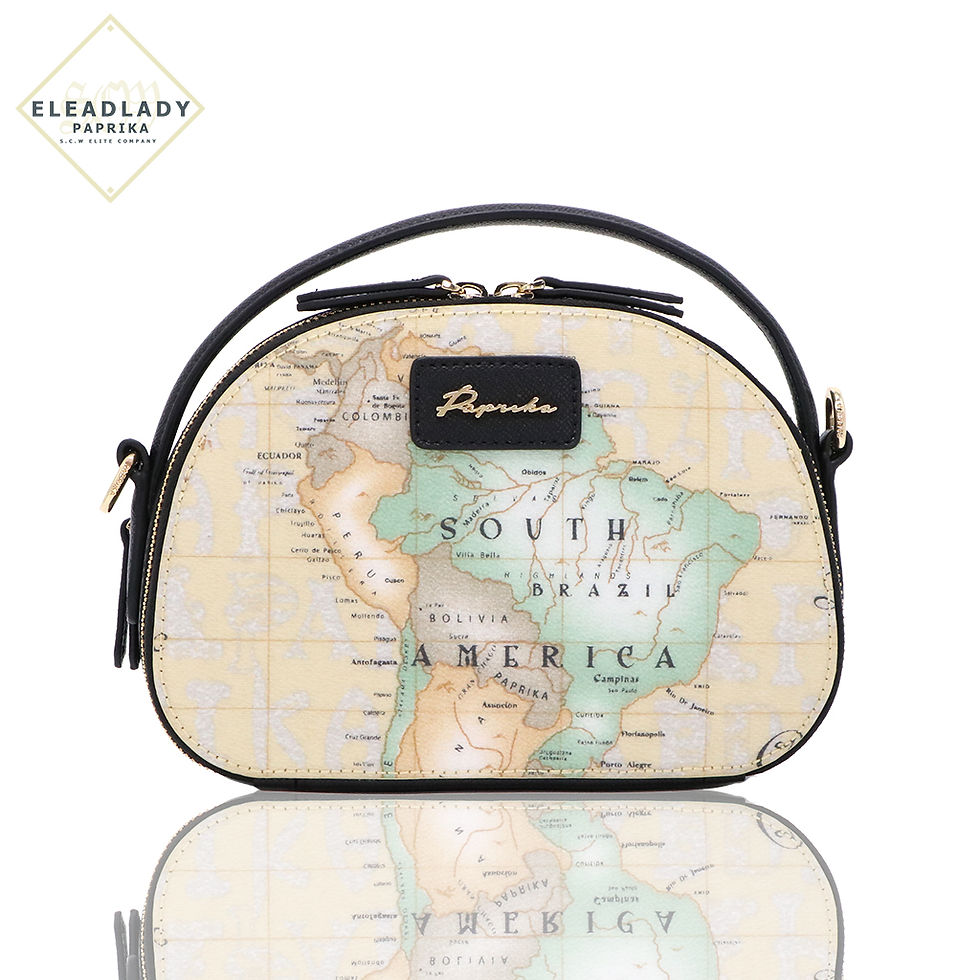 Thumbnail: PAPRIKA Map Print Collection - Top Handle Bag