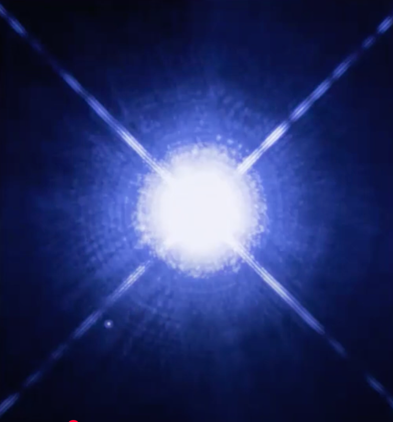 Sirius A with Sirius B (small star to the left)