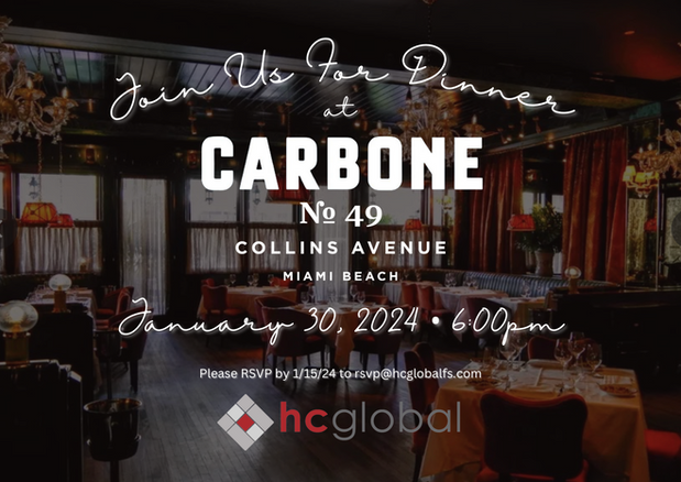 Corporate Dinner Invitation at Carbone Miami