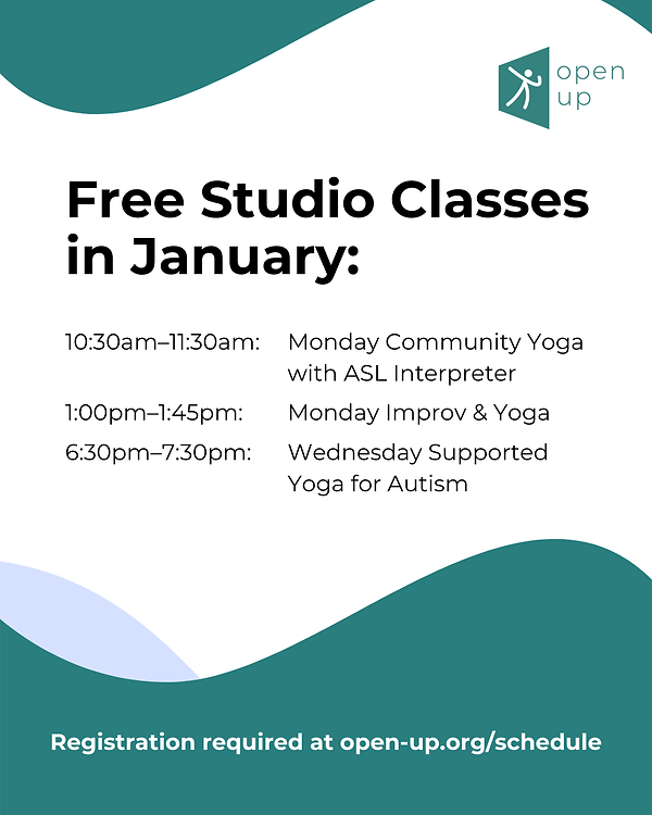 Open Up Pittsburgh January 2026 Free Studio Classes