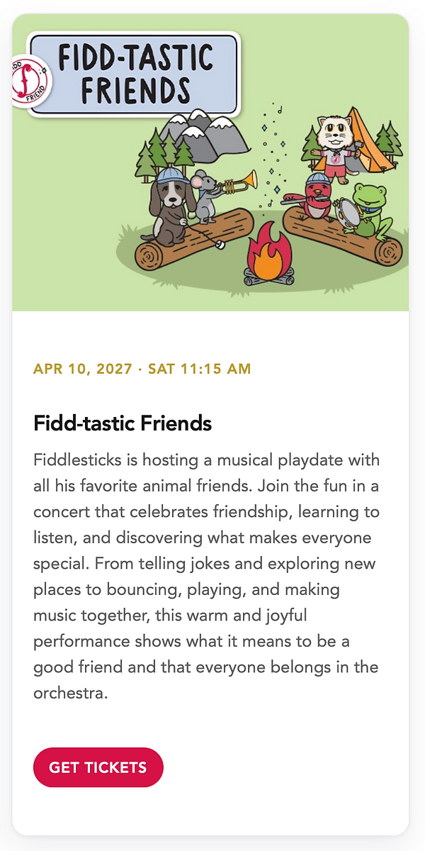 Pittsburgh Symphony Orchestra Fiddlesticks April 10, 2027