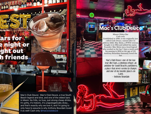 Mac's Club Deuce included in @schmergelsays best bars in town list.