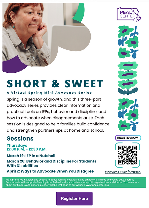 Virtual Spring Mini Advocacy Series Spring 2026