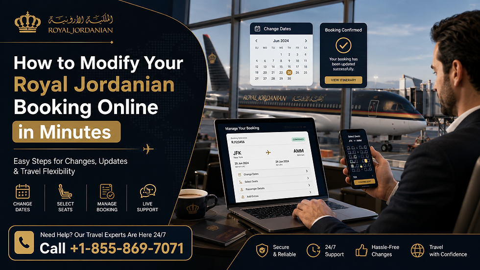 How to Modify Your Royal Jordanian Booking Online in Minutes