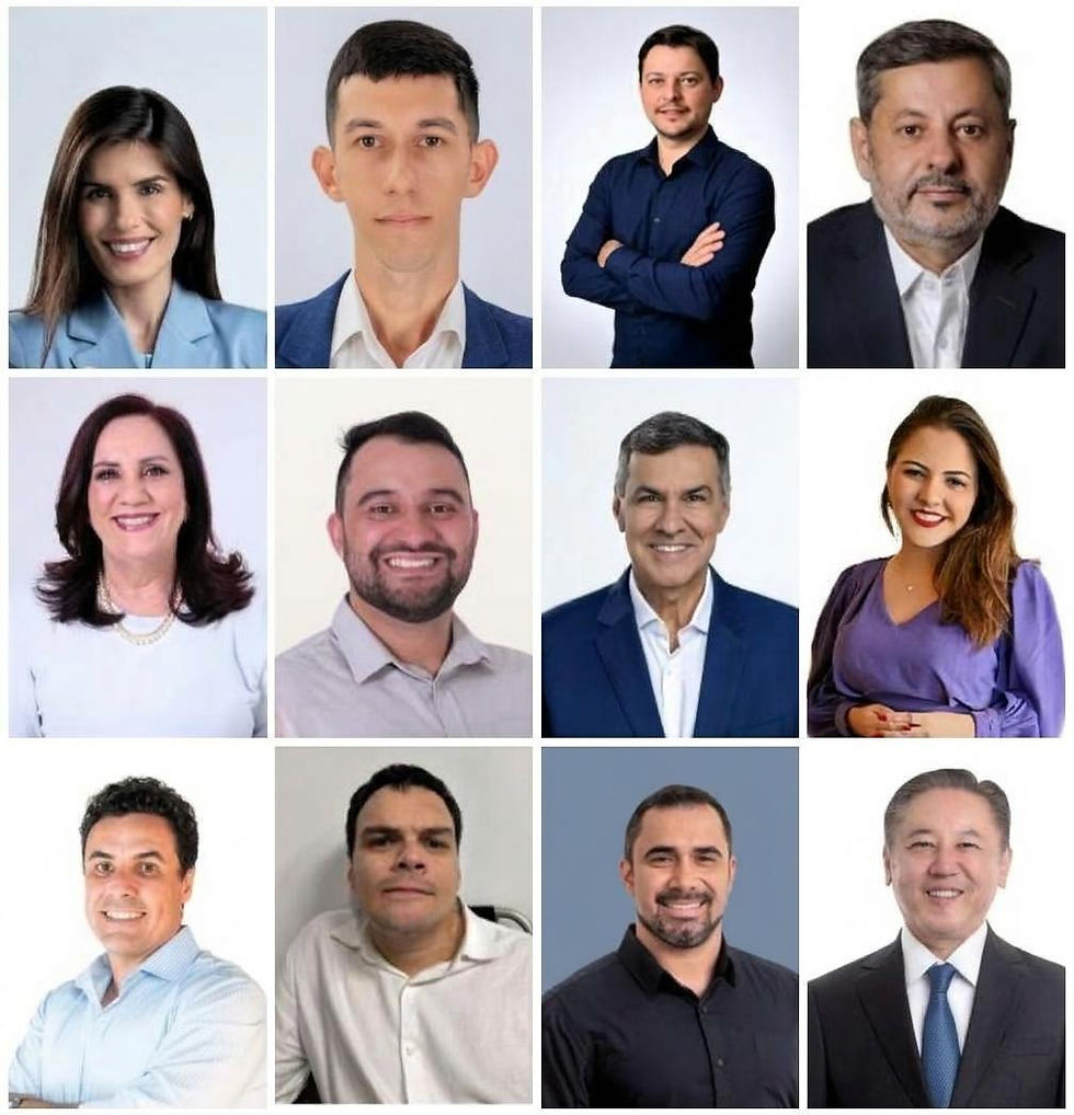 Os 12 candidatos de Marília que estarão em disputa nas urnas deste domingo| Foto: TSE e redes sociais