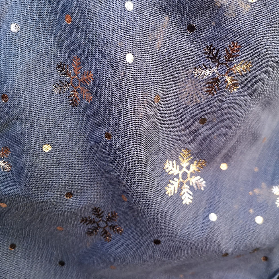 Thumbnail: Gold Snowflakes Scarf