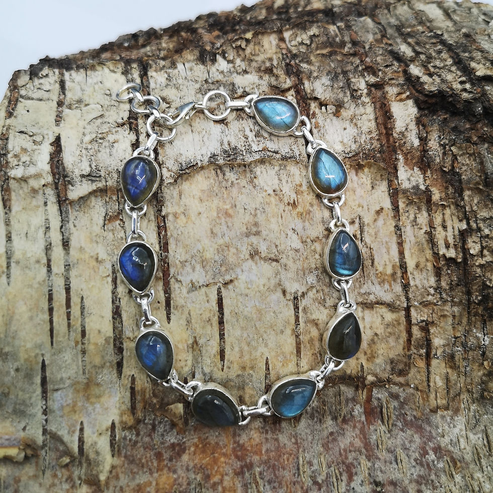 Thumbnail: Silver Labradorite Bracelet