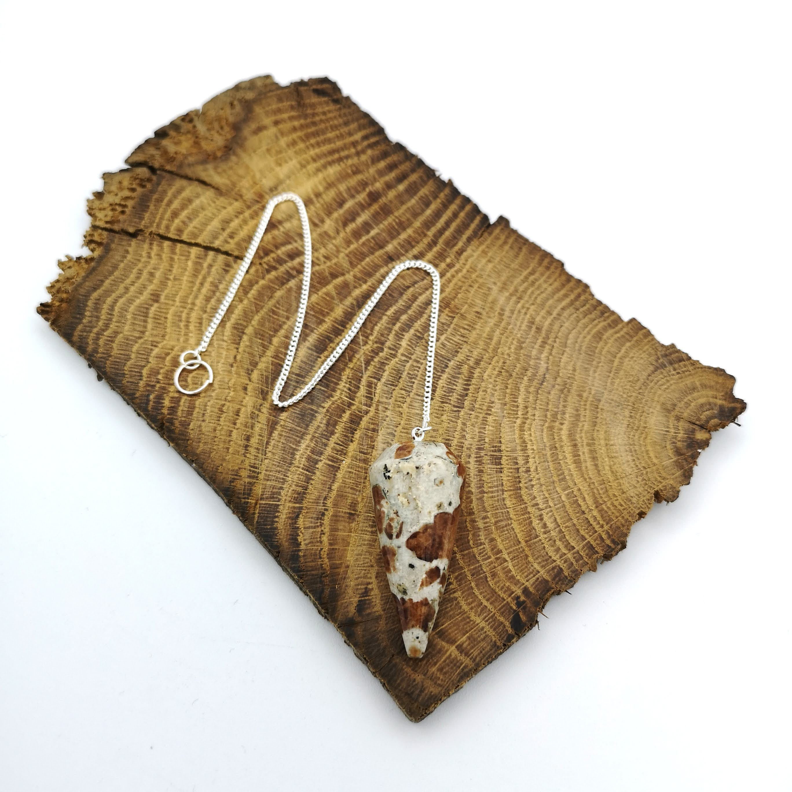 Garnet in Limestone Pendulum