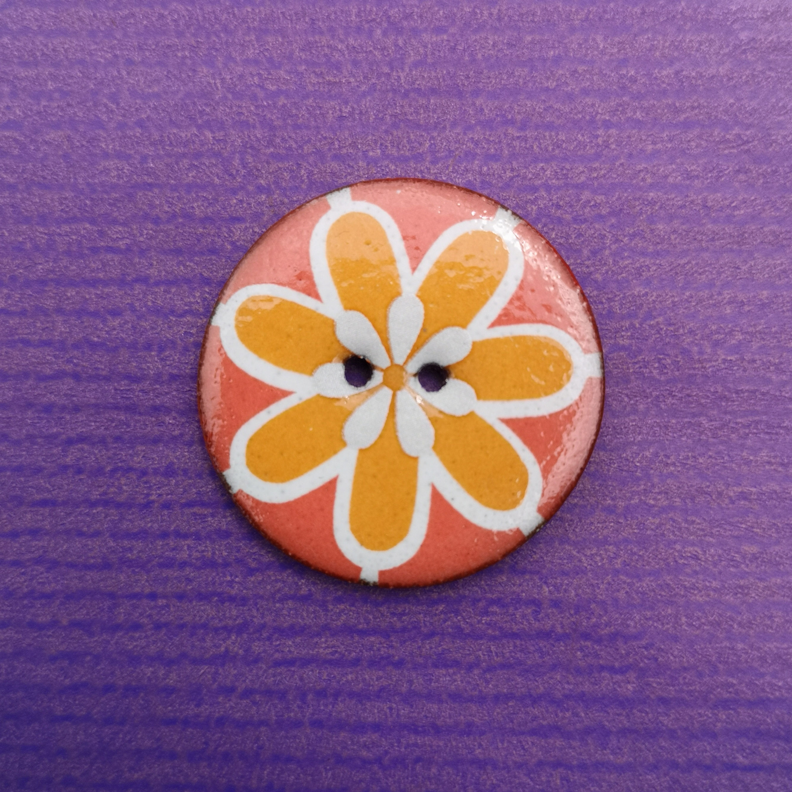 Ceramic Flower Button