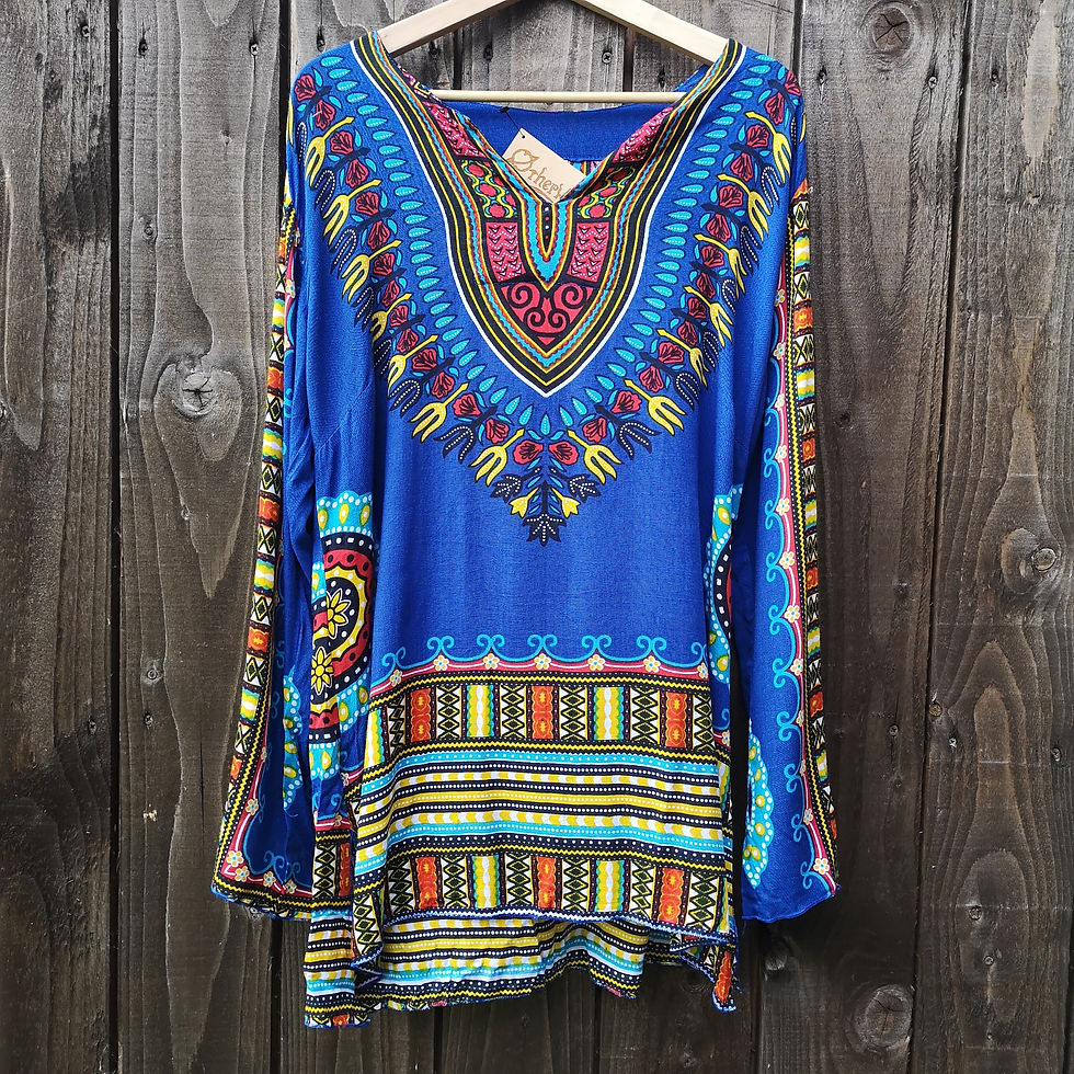 Blue Tribal Top