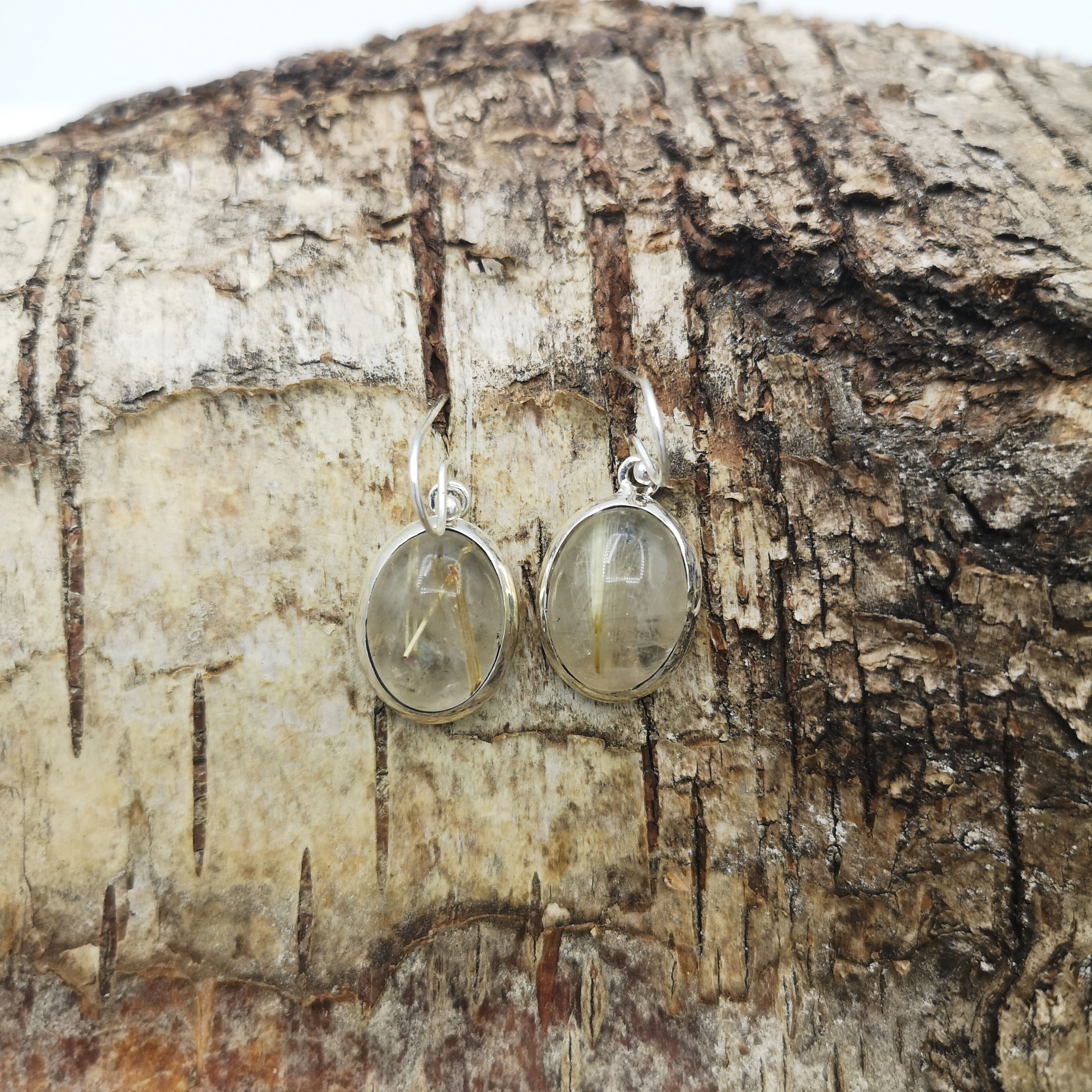 Rutilated Quartz Earrings
