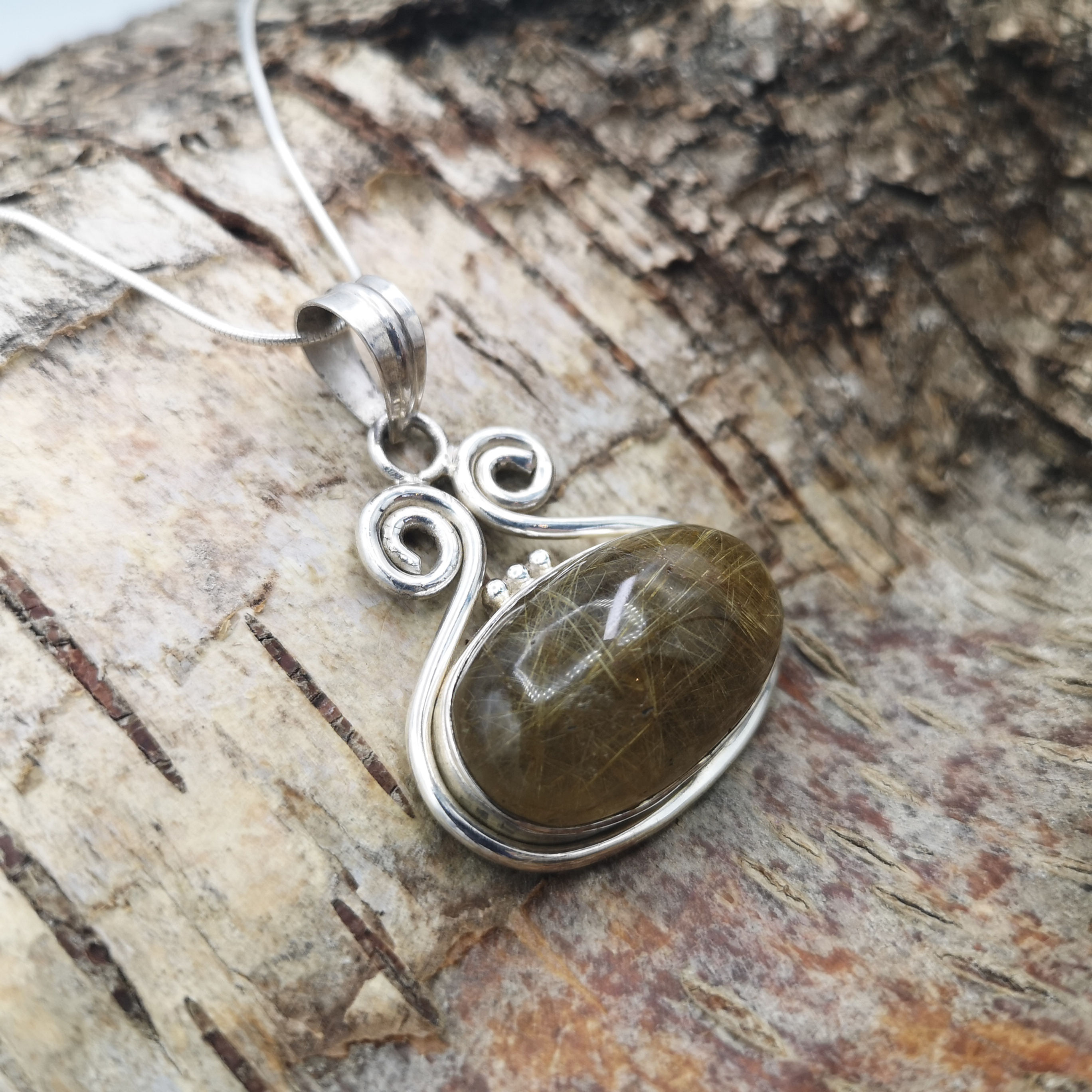 Rutilated Quartz Pendant