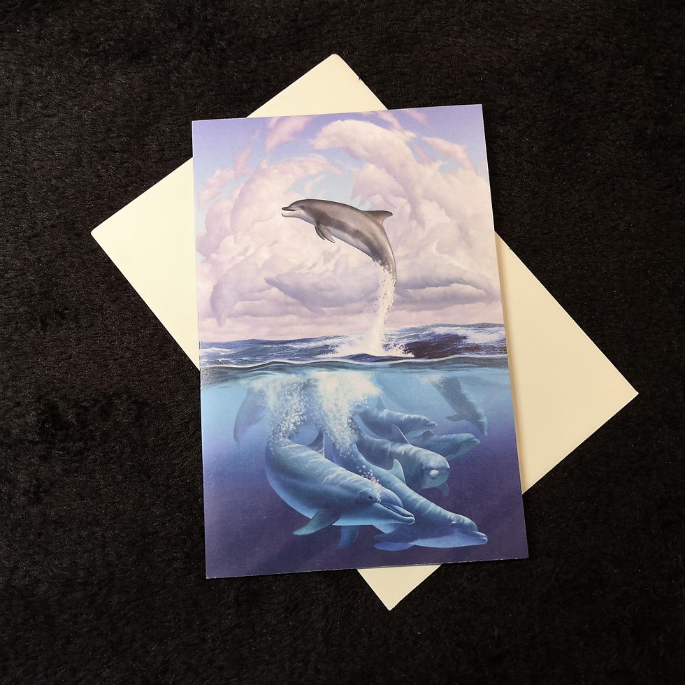 Thumbnail: Dolphin Moon Notecard Tin