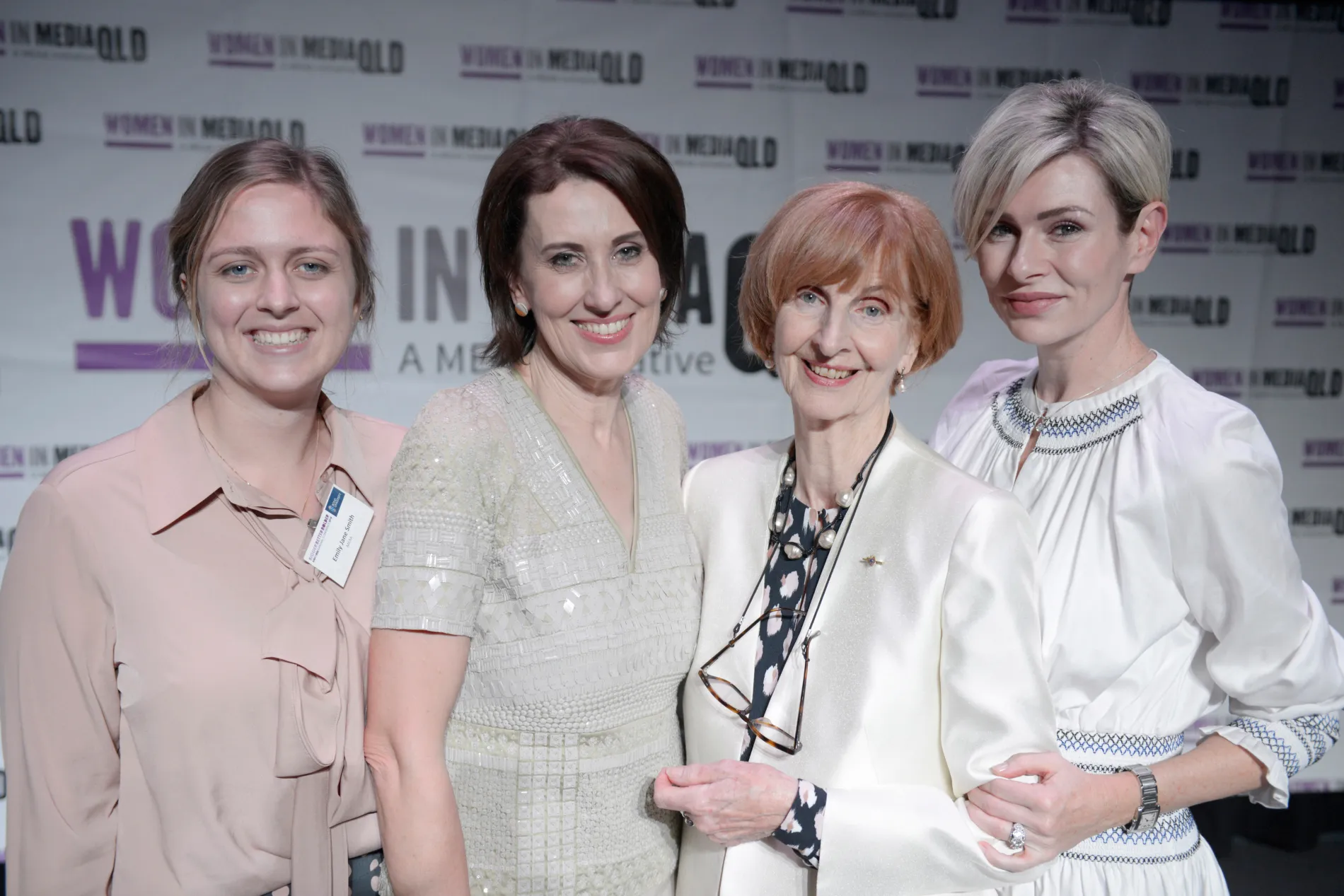 2018 recipient Emily Jane Smith with Virginia Trioli, Caroline Jones, and Emma Macdonald.