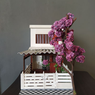 Miniatura diorama sobrado de Santos