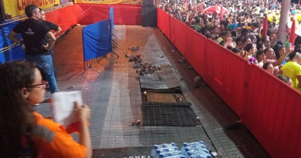 Camarote na Barra tem afundamento de assoalho da área externa; Codesal isola e evacua espaço