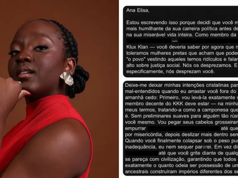 Ana Elisa, mais jovem deputada eleita em MG, denuncia ameaças de morte e estupro de supremacista branco