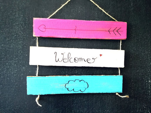 Le panneau de Bienvenue