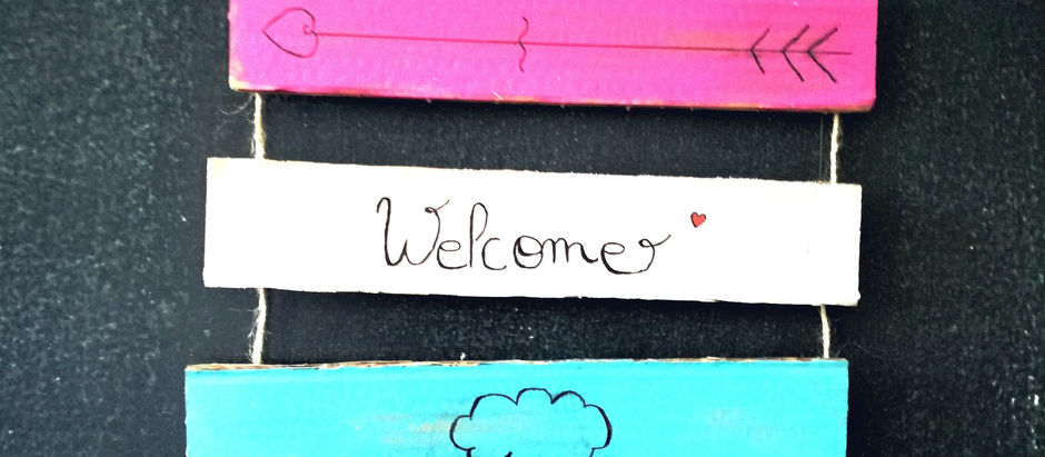 Le panneau de Bienvenue