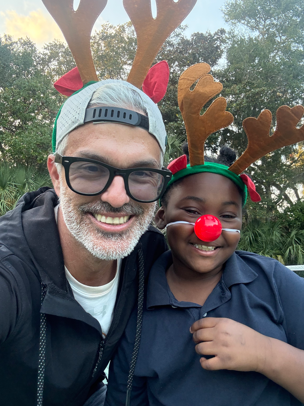 Santiago Falla volunteering with third serve foundation at Kiawah Island, SC