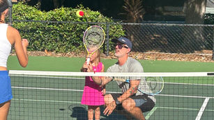 Santiago Falla volunteering with third serve foundation at Kiawah Island, SC