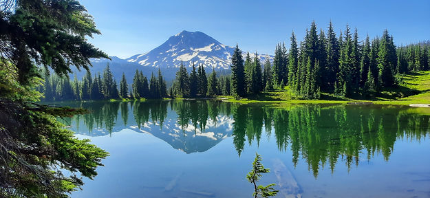 Mountain Landscape, trees in foreground