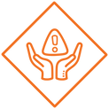 Icon showing secure document handling symbolising risk-free system decommissioning