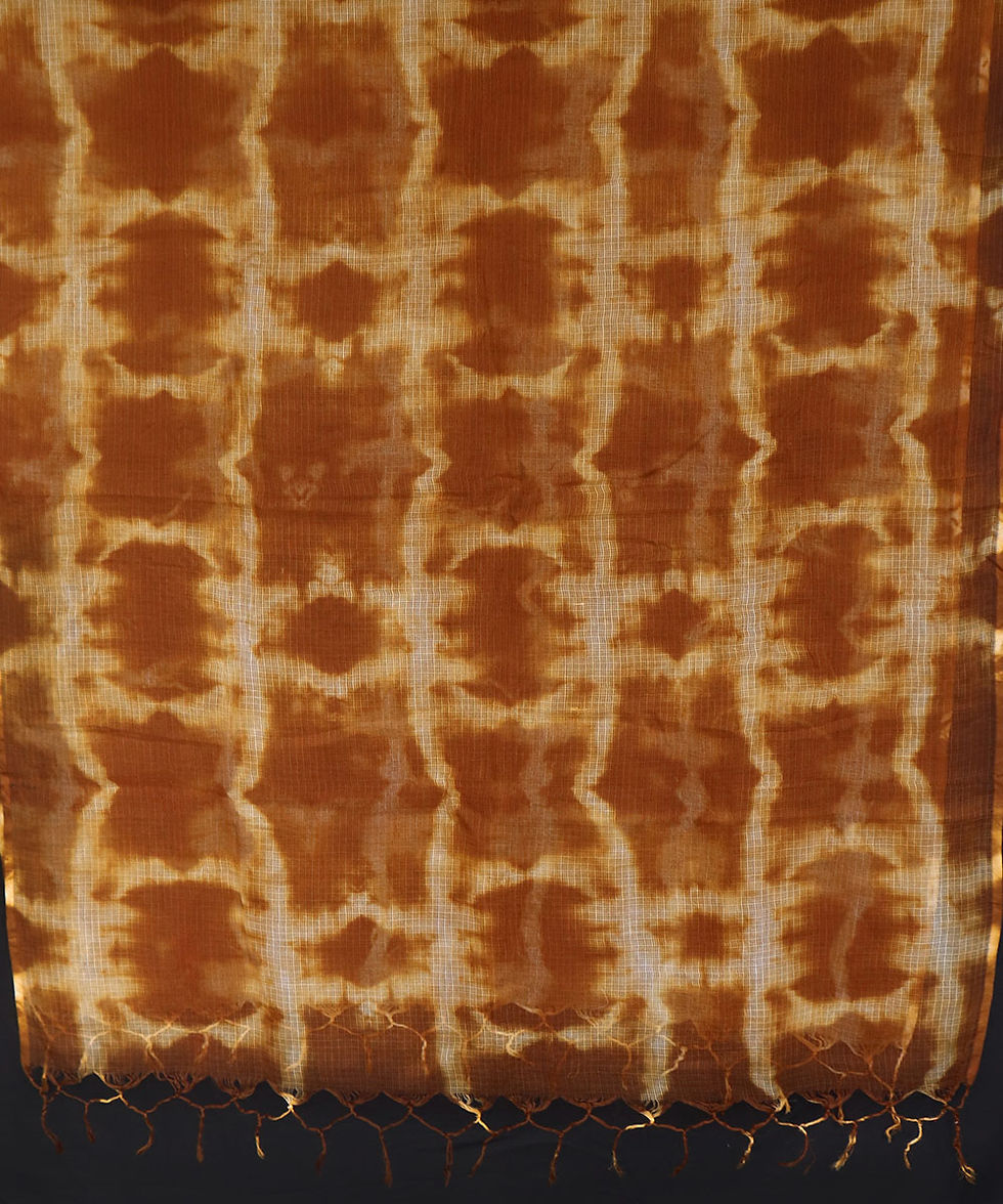 Thumbnail: Brown Kota Doria Tie-Dye Dupatta