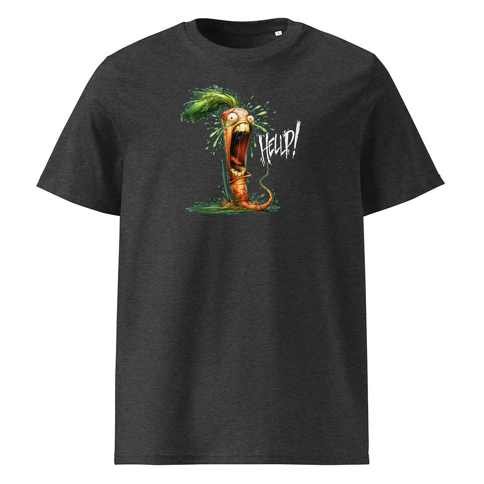 Miniature : T-shirt foncé unisexe - Le cri de la carotte 2 - 180g