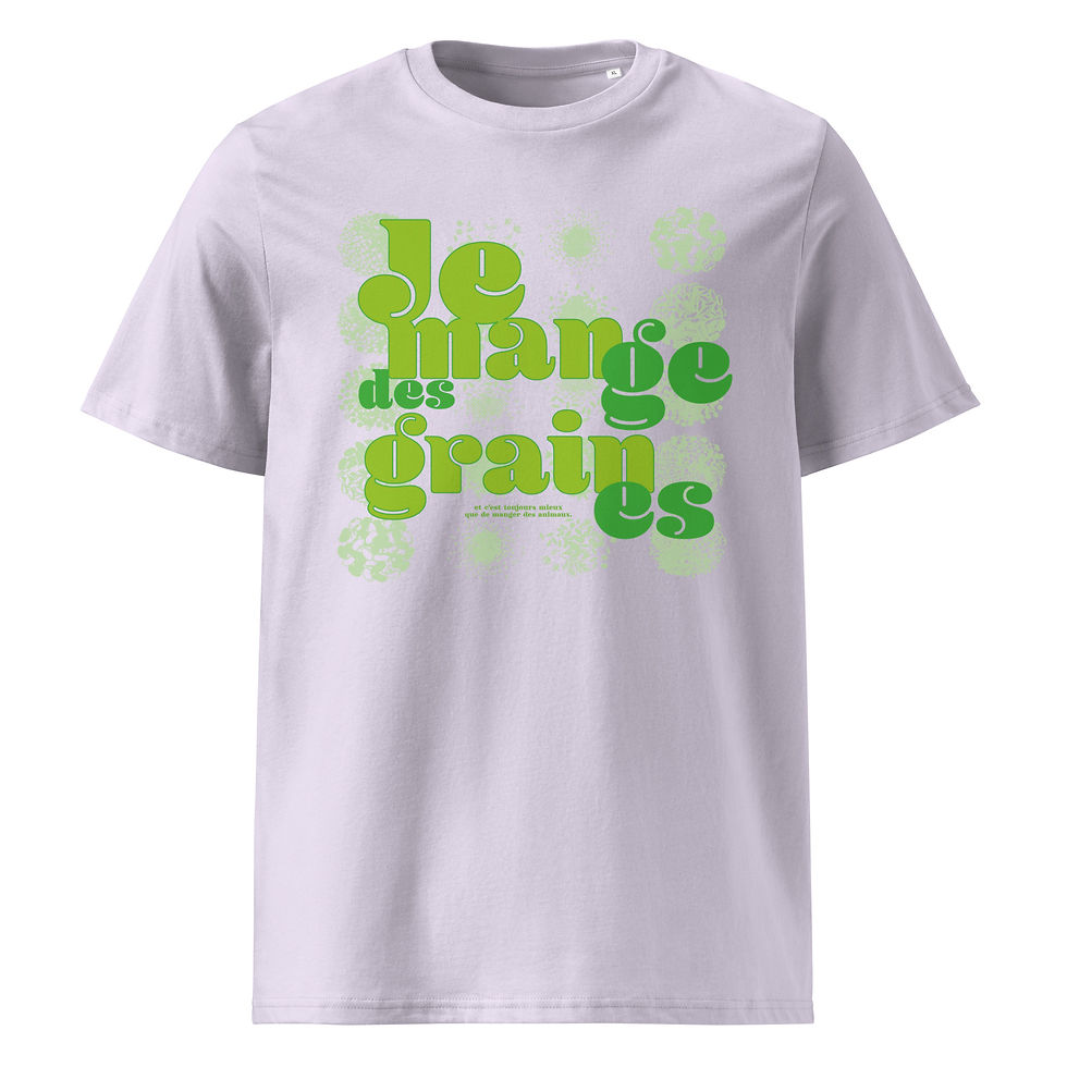 Miniature : T-shirt unisexe - Je mange des graines V2 - 180g