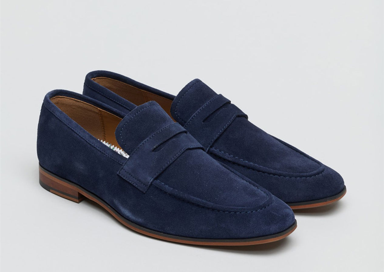 Antique Rogue Suede Penny Loafers
