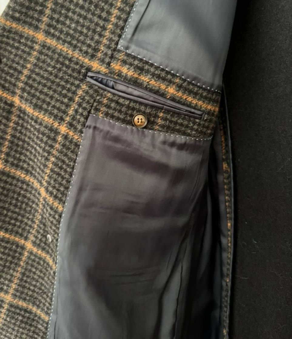 Thumbnail: Douglas Hayward Cashmere & Wool Mix Check Coat