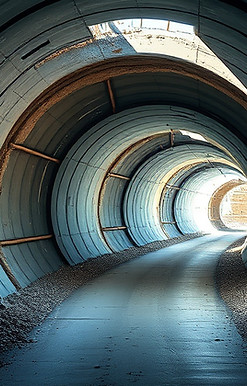 create an image from a tunnel construction viewed from inside located in Australia.jpg