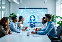 RealBusiness League Team collaborating online for flexible AI-powered learning