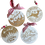 Thumbnail: Houten kerstbal met een witte coating
