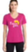 Thumbnail: Ladies Short Sleeve Shirt V-Neck
