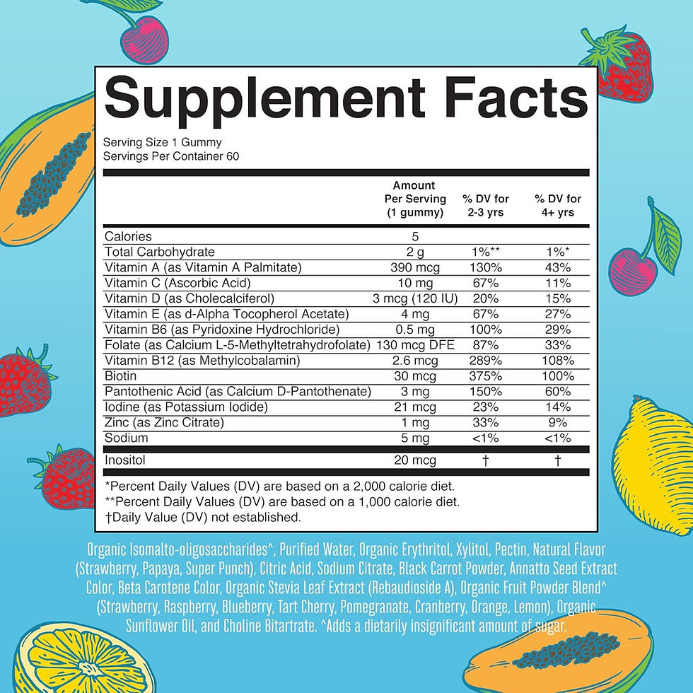 Thumbnail: MaryRuth Organics Kids Vitamins | Multi | Sugar Free | 2 Month Supply | Kids Mu