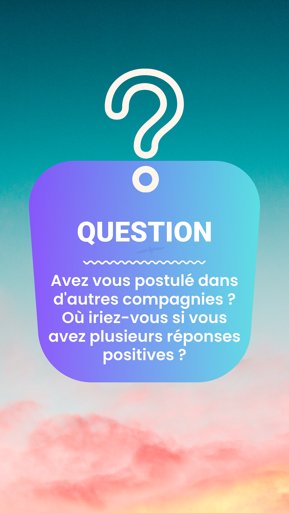 avez vous postulé dans d'autres compagnies aériennes ?