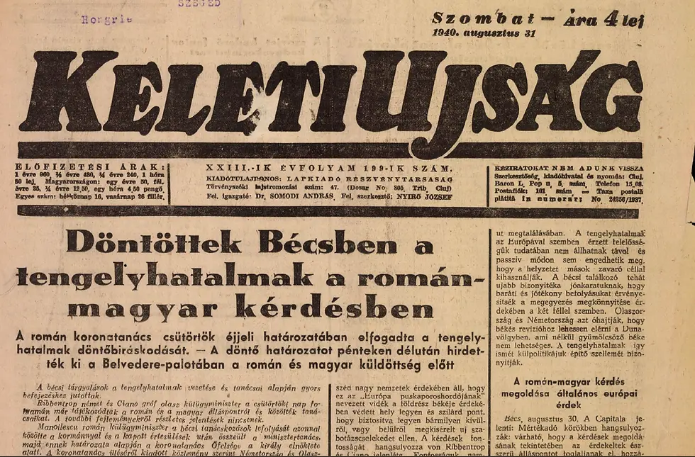 Keleti Újság 1940 augusztus 21.