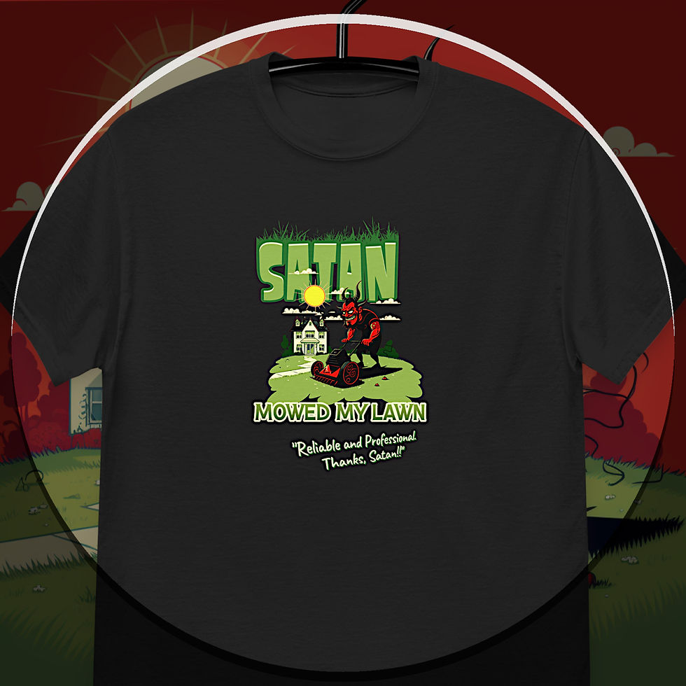 Thumbnail: Satan Mowed My Lawn - Men's Classic Cotton Tee