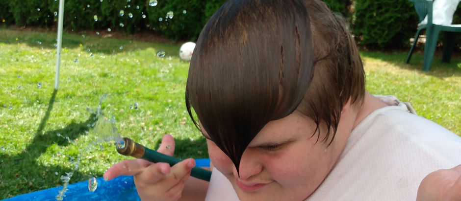 In the Backyard with Rowan and Merch