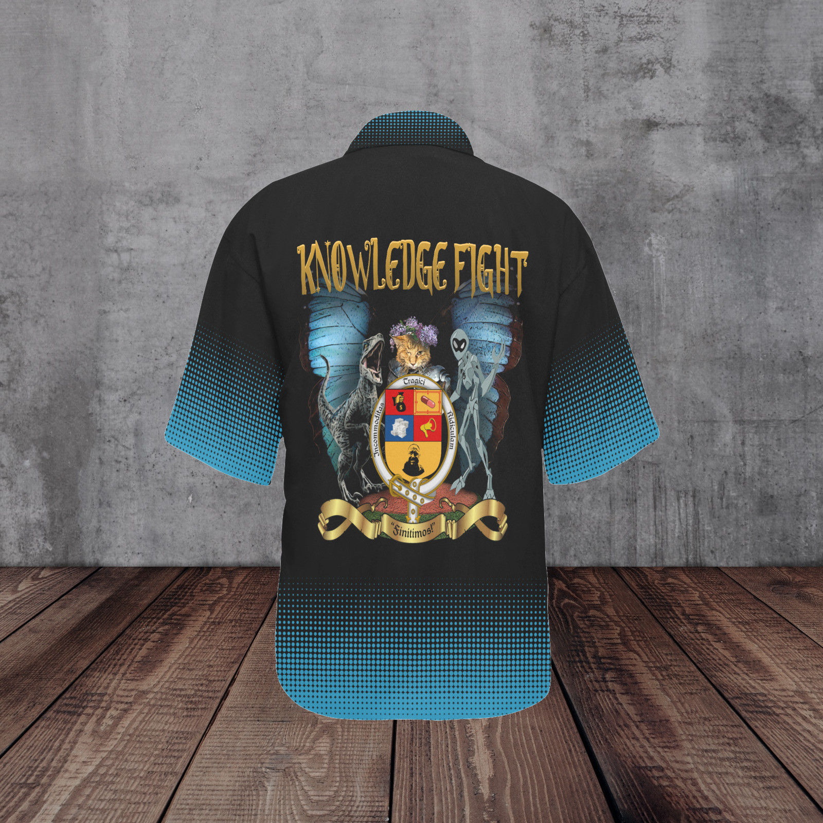 Knowledge Fight Coat-of-Arms (unofficial) - Tailored-Fit Hawaiian Shirt - FNDRSR