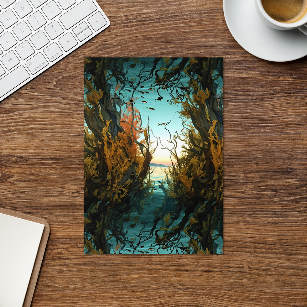 Thumbnail: The Kelp Comes Out as the Sun Goes Down - Greeting Card