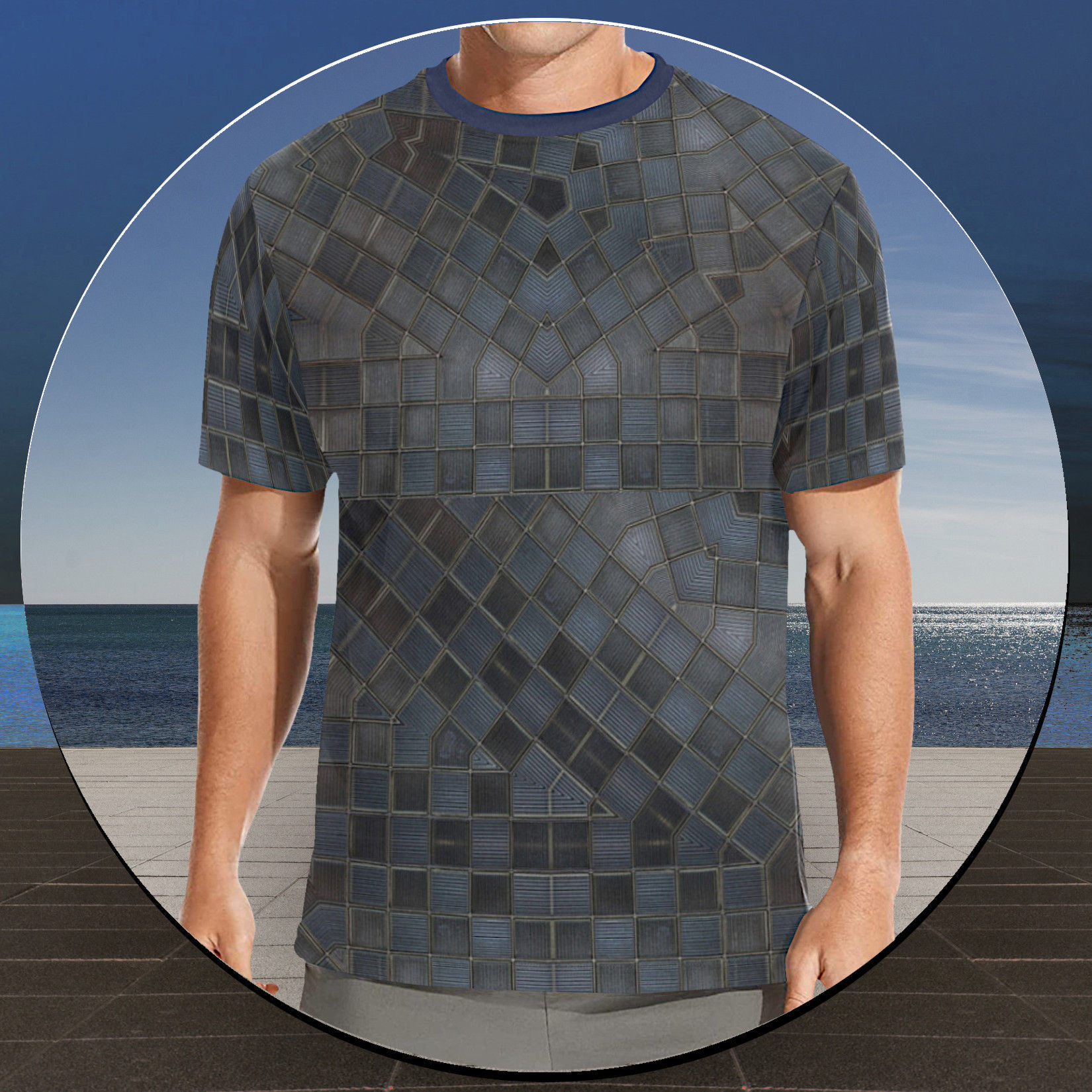 Thoughts of Glass Block - All Over Print Crew Neck T-Shirt