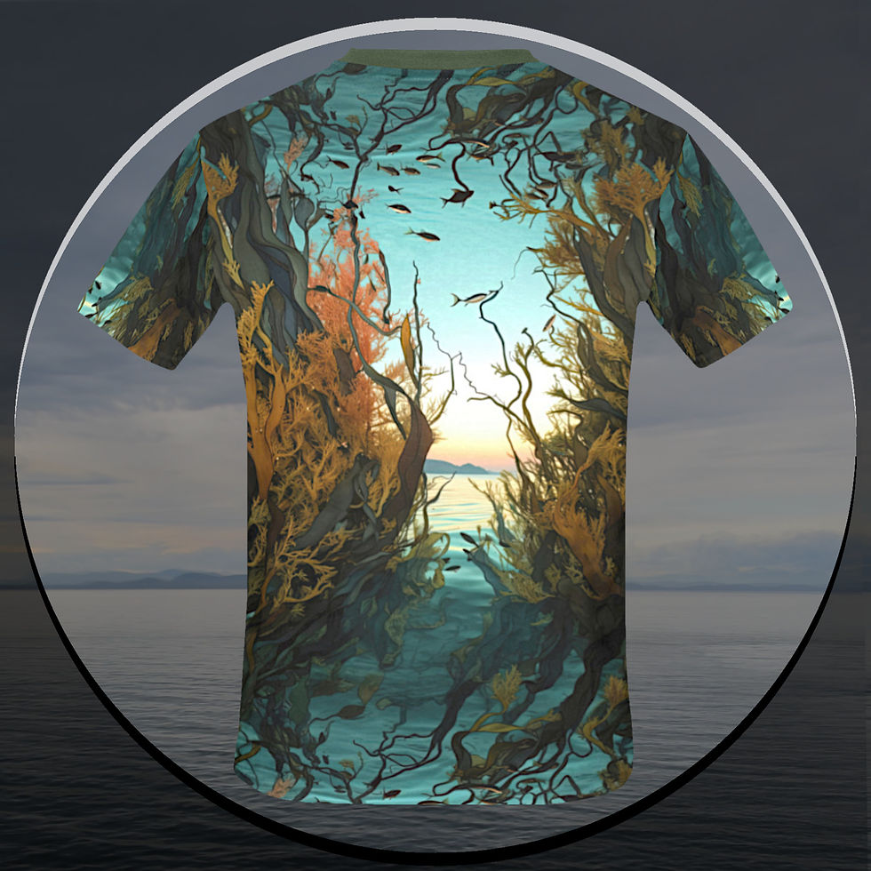 Thumbnail: The Kelp Comes Out as the Sun Goes Down - All-Over Print Crew Neck T-Shirt