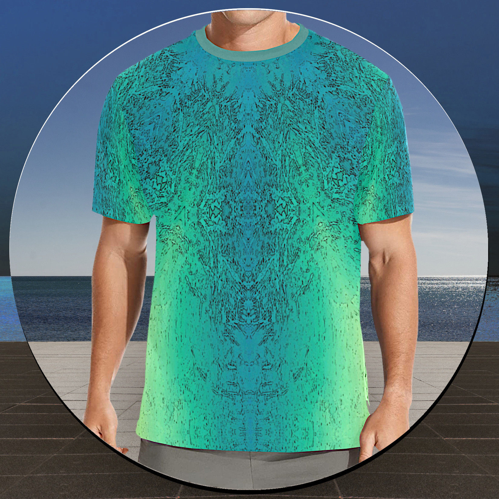 The Deep End - All Over Print Crew Neck T-Shirt